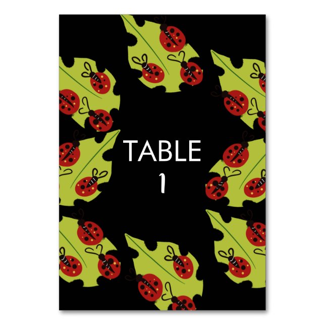 Cartão de Mesa de Aniversário de Desenho do Bug (Frente)