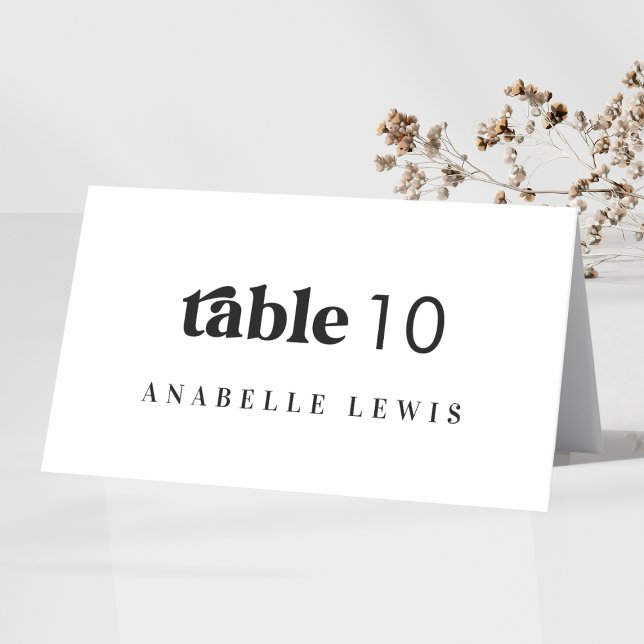 Cartão de Mesa de Casamento com Nome do Convidado  (Criador carregado)
