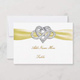 Cartão de Mesa de Casamento Coração Infinito Amare