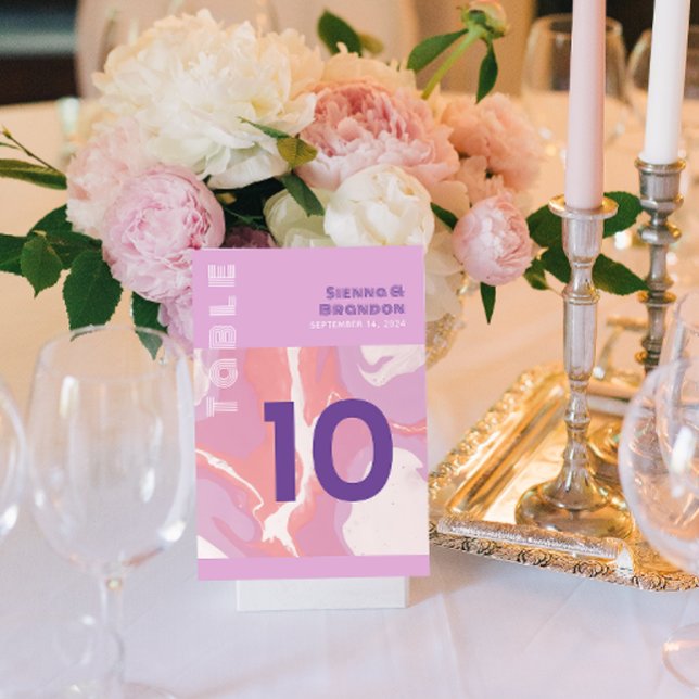 Cartão de Mesa de Casamento de Abstrato de Arte de (Criador carregado)