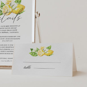 Cartão de Mesa de Casamento de Árvore de Limão Cit