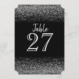 Cartão de Mesa de Casamento de Diamante Branco e P