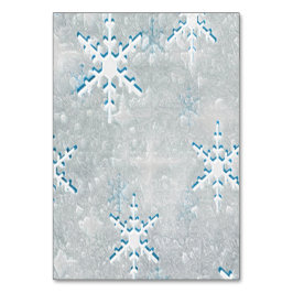 Cartão de Mesa de Casamento de Natal IceSnowflakes