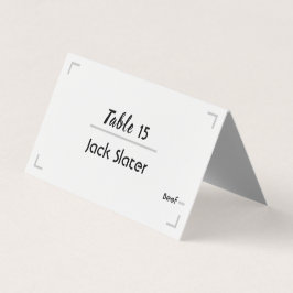 Cartão de Mesa de Casamento de Script Simples Manu