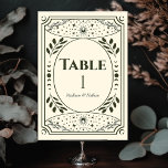Cartão de Mesa de Casamento Gótico de Olive Vintag<br><div class="desc">Design de casamento elegante e moderno inspirado num cartão de tarô. Os itens são impressos exatamente como aparecem na tela quando você adiciona ao carrinho, por isso personalize e adicione cada número de tabela que você precisa ao carrinho individualmente. Correspondência de Itens em nosso compro para um tema completo de...</div>