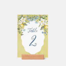 Cartão de Mesa de Casamento La Dolce Vita Lemon