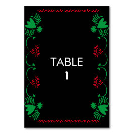 Cartão de Mesa de Casamento Mexicano Floral Papel