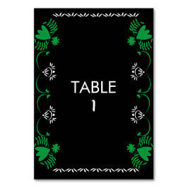 Cartão de Mesa de Casamento Mexicano Floral Papel