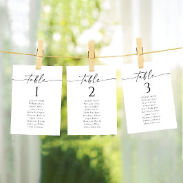 Cartão de Mesa de Casamento Minimalista