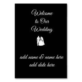 Cartão de Mesa de Casamento / Recepção