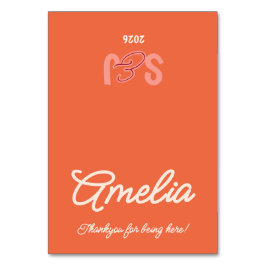 Cartão de Mesa de Casamento Vintage Sunset Retro