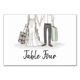 Cartão de Mesa de Casas de Casamento de Destino