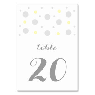 Cartão de Mesa de Confetti Amarelo para cinzas