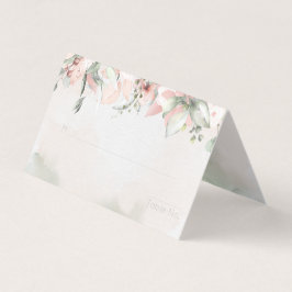 Cartão de Mesa de Convidado para Rosas Blushing