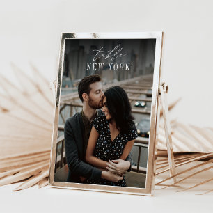 Cartão de Mesa de Destino de Viagem de Casamento 5