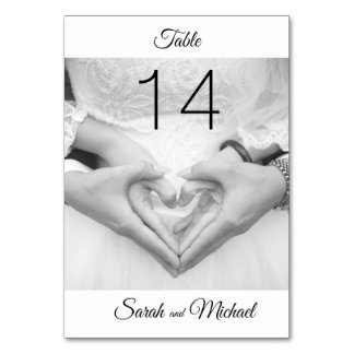 Cartão de Mesa de Foto Tradicional Elegante