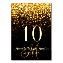 Cartão de Mesa de Glam Glam Glam Dourado Black Hol