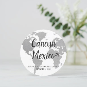 Cartão de Mesa de Locais Favoritos da Cidade do M