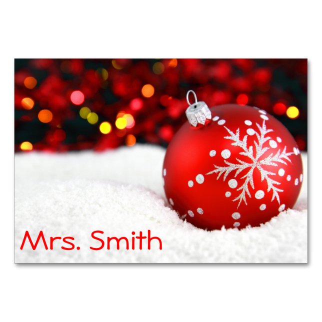 Cartão de Mesa de Natal (Frente)