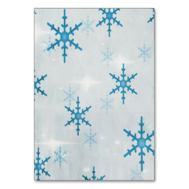 Cartão de Mesa de Natal com Brilho Snowflakes para