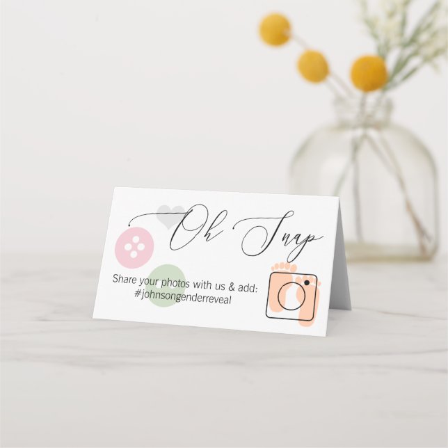 Cartão de mesa de Partilha de Fotografias do Gêner (Frente)