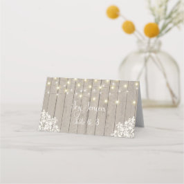 Cartão de Mesa de Recepção com Aparência de Madeir