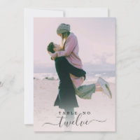 Cartão de Mesa de Script de Fotografia de Casal Pe