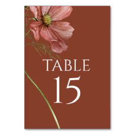 Cartão de Mesa de Terracota Floral Simples Moderna