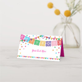 Cartão De Mesa Decoração de festa floral Otomi da festa mexicana