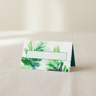 Cartão De Mesa Denominação botânica Tropical Greenerescente Cartõ