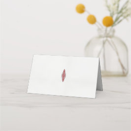 Cartão De Mesa design de um padrão vermelho e branco