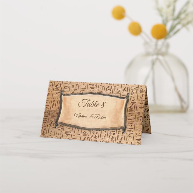 Cartão De Mesa Design moderno egípcio, islâmico, árabe e africano (Frente)