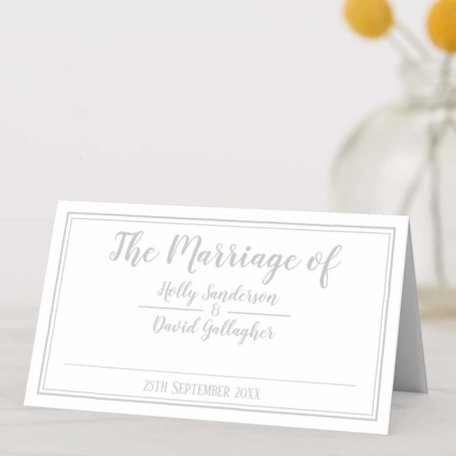 Cartão De Mesa Dia de Casamento Dobrado (Criador carregado)