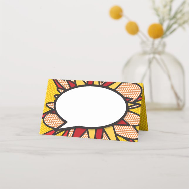 Cartão De Mesa Diversão Moderna da Boca de Discurso (Frente)