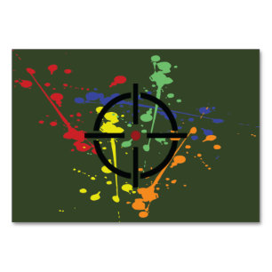 Cartão de Mesa do Partido Paintball Verde do Exérc