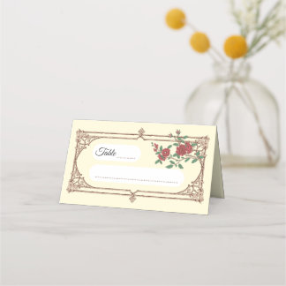 Cartão de Mesa Dobrável para Casamento Romântico M