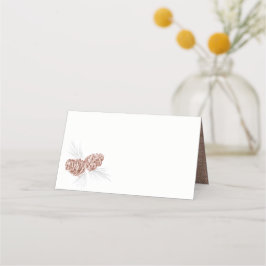 Cartão De Mesa Dois pinhões marrons desenhando cartas de arte