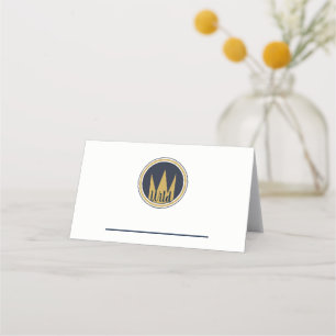 Cartão De Mesa Dourada Festa de aniversário da Coroa Selvagem do