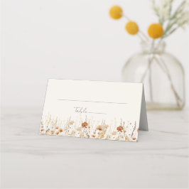 Cartão De Mesa Dreamy Autumn Wildflower Wedding