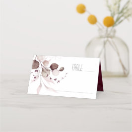 Cartão De Mesa Dreamy Foliage Wedding Mesa Burgundy ID817