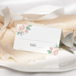 Cartão De Mesa Dusty Rosa Blush Eucalyptus Greenery Casamento Ros