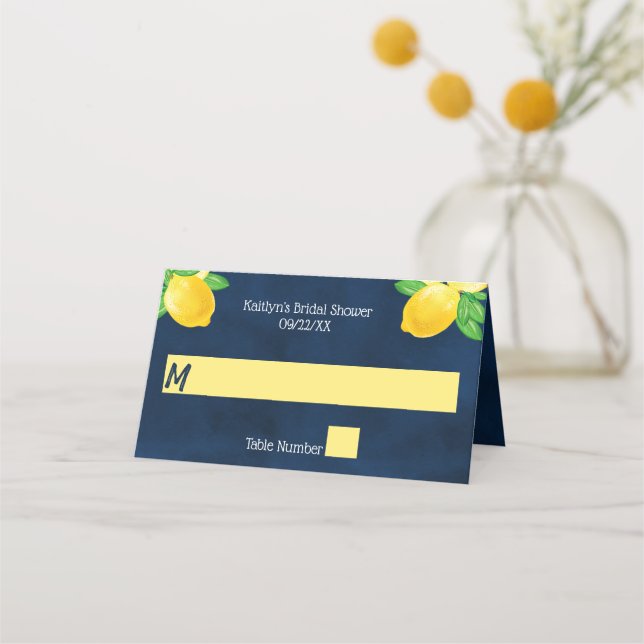 Cartão De Mesa Ela Encontrou Seu Esmagamento Principal Chá de Noi (Frente)