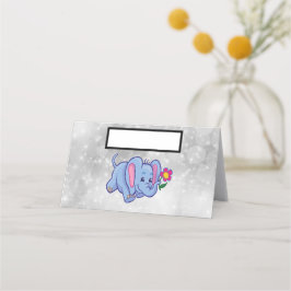 Cartão De Mesa Elefante de desenho animado fofo