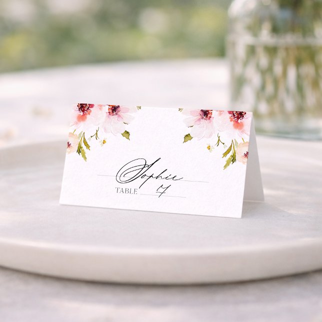 Cartão De Mesa Elegant Floral Place Card (Criador carregado)