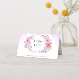Cartão De Mesa Elegant Floral Thank You Card  