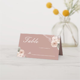 Cartão De Mesa Elegant Floral Wedding Folded Place Card