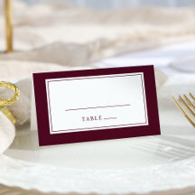 Elegante Bordo Simples Borda Minimalista Casamento