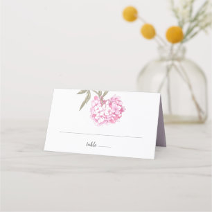 Cartão De Mesa Elegante Casamento de Hortênsias Florais