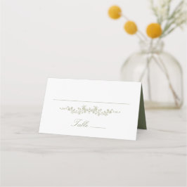 Cartão De Mesa Elegante Casamento Floral Francês Verde Salvia Vin