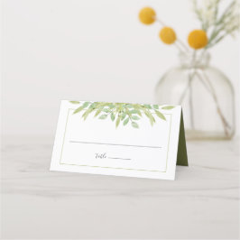 Cartão De Mesa Elegante Greenery Wedding